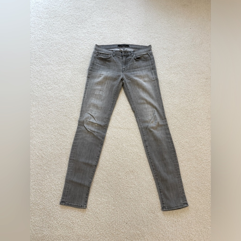 J Brand faded grey skinny leg jeans - size 27